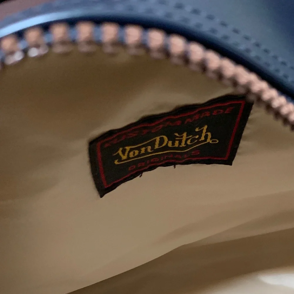 Von Dutch Bowling Bag - Vintage - Blue & Pink NWOT - Picture 7 of 10